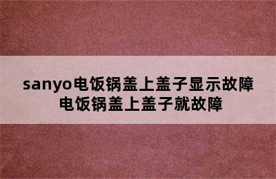 sanyo电饭锅盖上盖子显示故障 电饭锅盖上盖子就故障